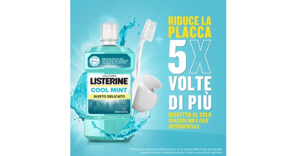 Listerine Coolmint Collutorio Zero Alcol - Antiplacca e alito