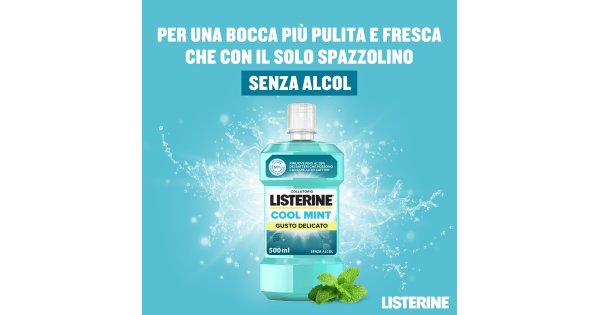 Listerine Coolmint Collutorio Zero Alcol - Antiplacca e alito