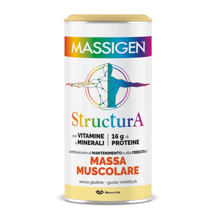 Massigen Structura - Integratore per il mantenimento della massa muscolare - Gusto Vaniglia - 252 g
