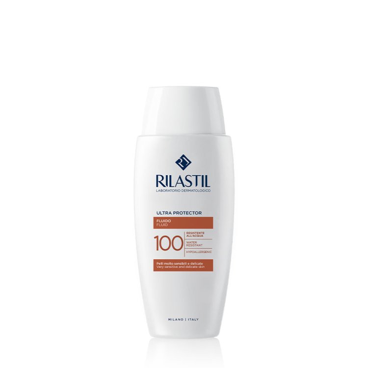 Rilastil Ultra Protector 100 Fluido - Protezione solare alta per pelli sensibili - 75 ml