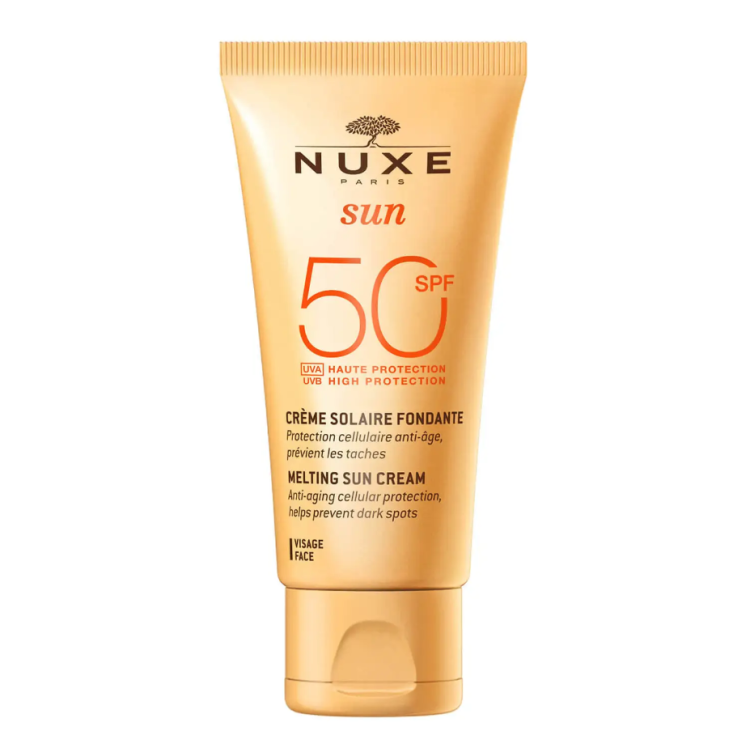 Nuxe Sun Crema Fondente Anti-Età SPF50 - Solare viso antimacchie - 50 ml