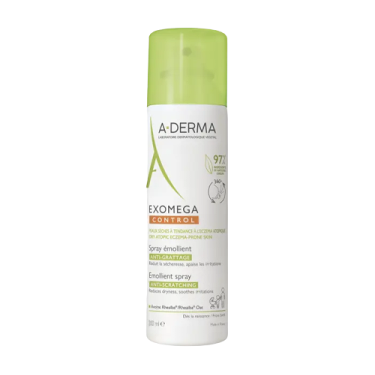 A-Derma Exomega Control Spray Emolliente Tripla Azione - Spray lenitivo per pelle secca e a tendenza atopica - 50 ml