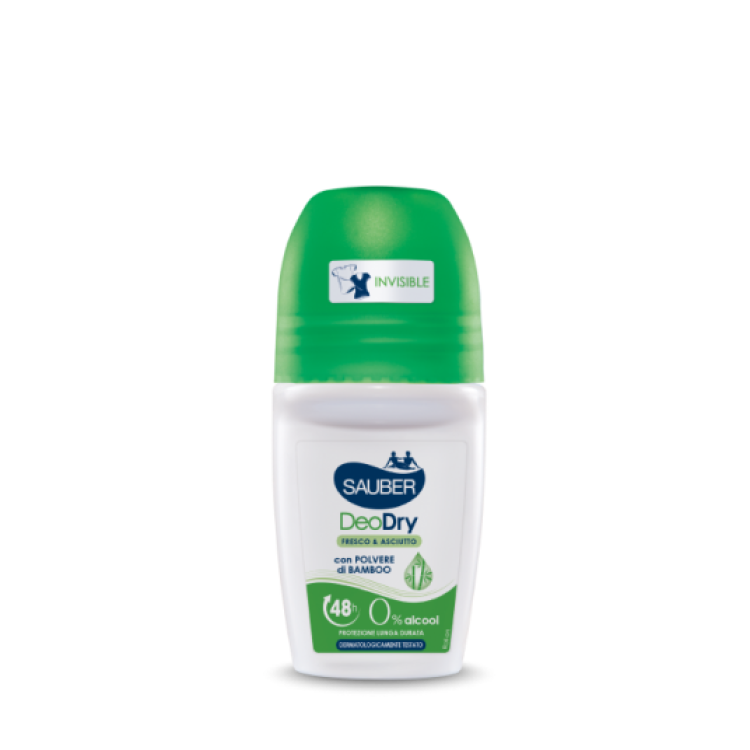 Sauber DeoDry Deodorante Roll-On Effetto Fresco e Asciutto - Protegge dai cattivi odori fino a 48 ore - 50ml