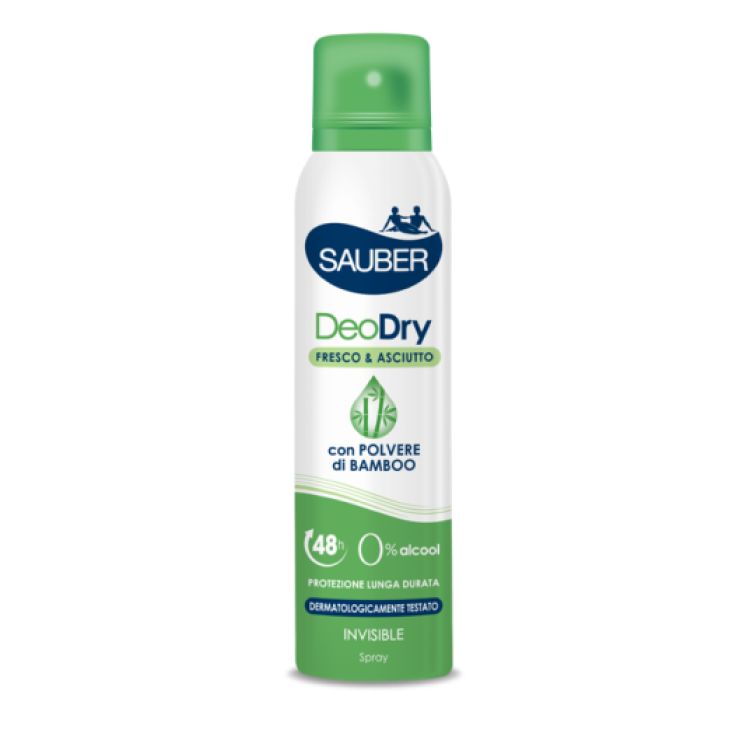 Sauber DeoDry Deodorante Spray Effetto Fresco e Asciutto - Protegge dai cattivi odori fino a 48 ore - 150 ml