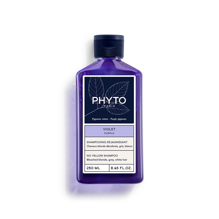 Phyto Violet Shampoo Anti-Giallo Illuminante - Shampoo per capelli decolorati, grigi e bianchi - 250 ml