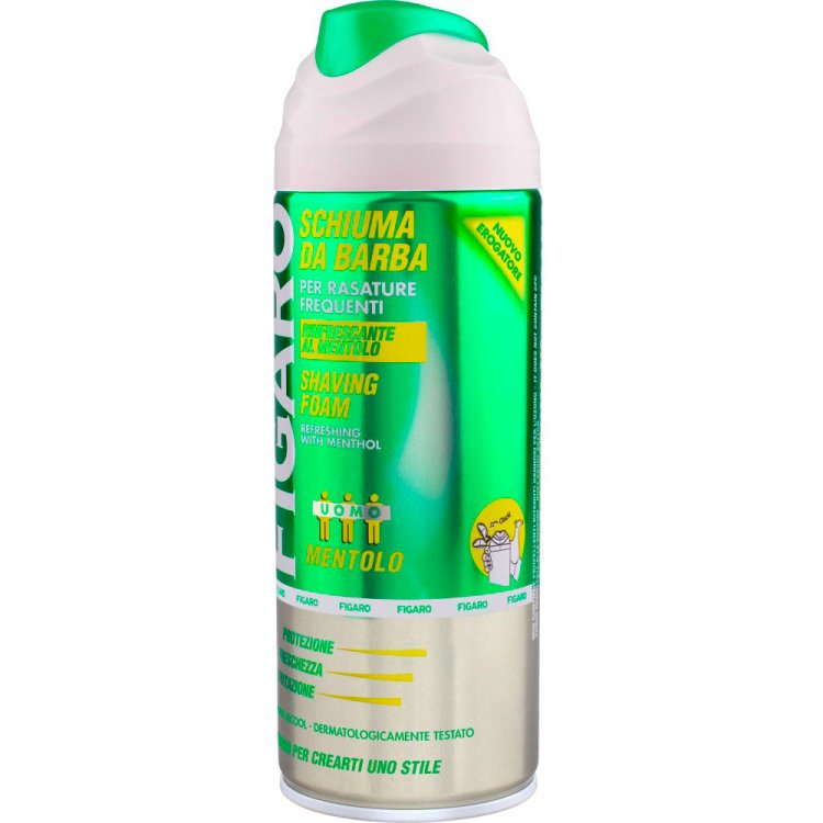 Figaro Schiuma da Barba Mentolo Rinfrescante per Rasatura Confortevole 400ml