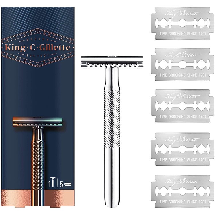 King C. Gillette Rasoio di Sicurezza con 5 Lamette