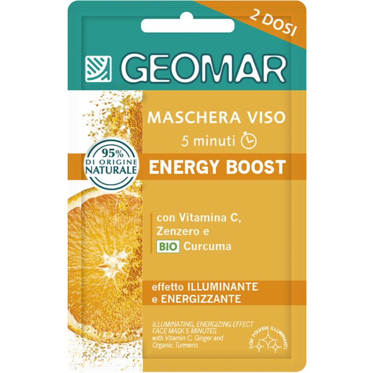 Geomar Energy Boost Maschera Viso Illuminante Rivitalizzante 2x7,5ml