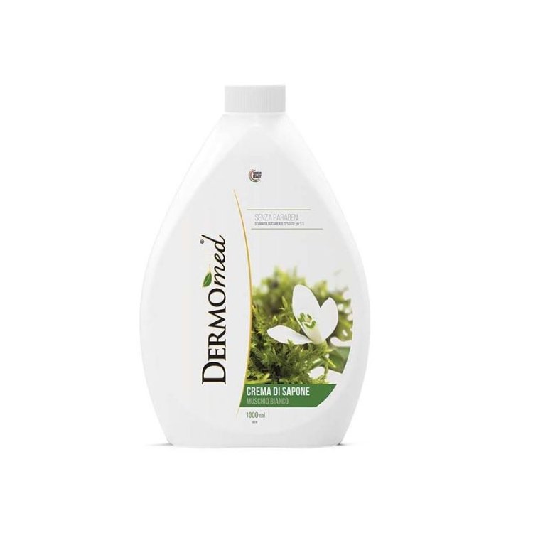 Dermomed Crema di Sapone Liquido Ricarica Muschio Bianco 1000ml 
