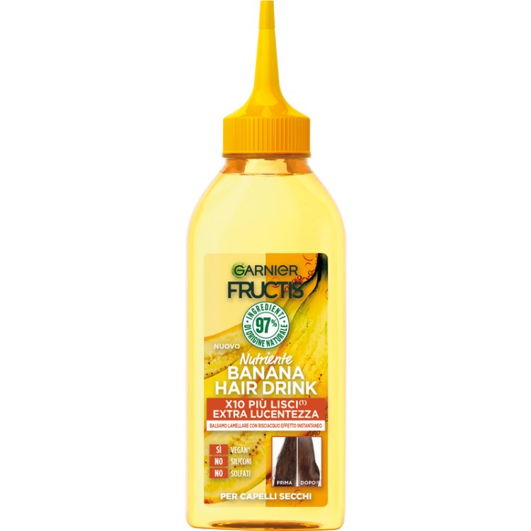 Garnier Fructis Hair Drink Balsamo Lamellare Banana per Capelli Secchi 200ml