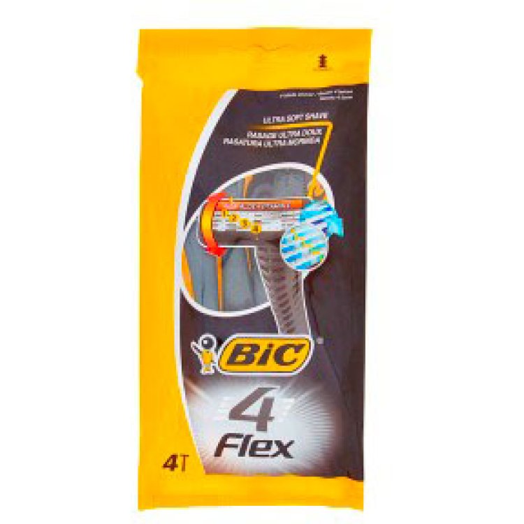 Bic Flex 4 Rasoio Manuale 4 Lame 4 Pezzi