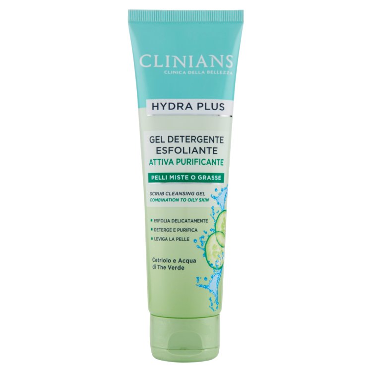 Clinians Hydra Basic Gel Detergente Esfoliante Purificante per Pelli Miste/Grassa 150ml