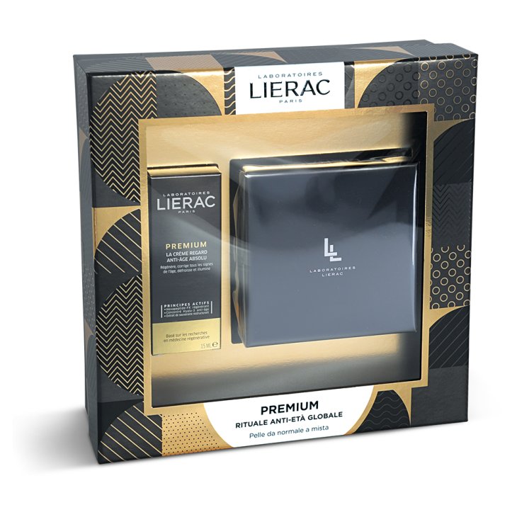 Lierac Cofanetto Premium Soyeuse - Crema setosa giorno e notte anti-età globale 50 ml + Creme Regard occhi anti-età globale 15 ml
