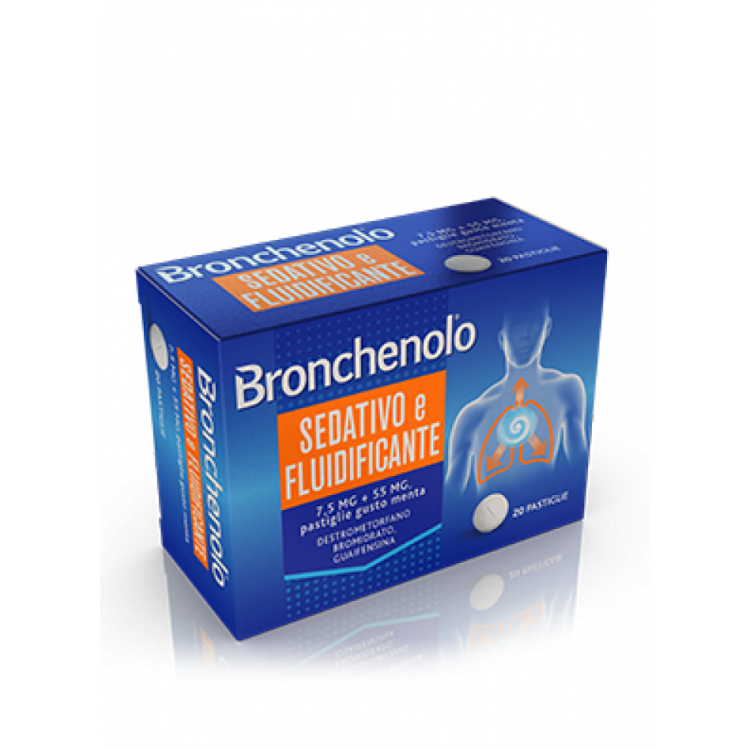 Bronchenolo Sedativo Fluidificante 20 Pastiglie per la Tosse
