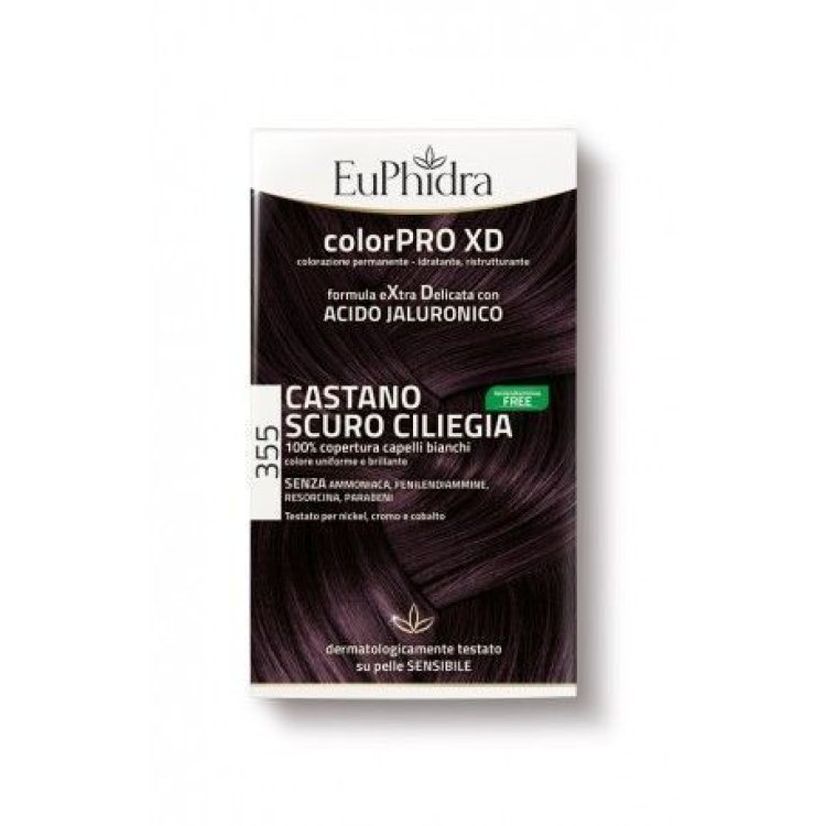 Euphidra ColorPRO XD Colorazione Permanente Tinta Numero 355 - Tinta capelli colore castano scuro ciliegia