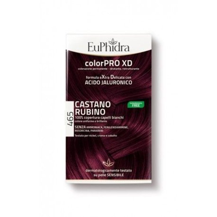 Euphidra ColorPRO XD Colorazione Permanente Tinta Numero 465 - Tinta capelli colore castano rubino