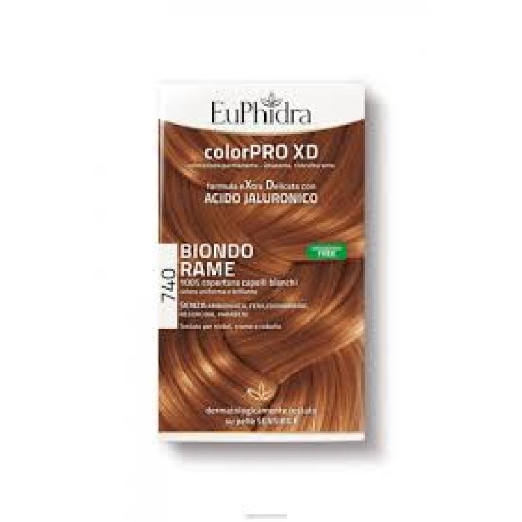 Euphidra ColorPRO XD Colorazione Permanente Tinta Numero 740 - Tinta capelli colore biondo rame