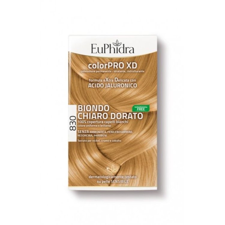 Euphidra ColorPRO XD Colorazione Permanente Tinta Numero 830 - Tinta capelli colore biondo chiaro dorato