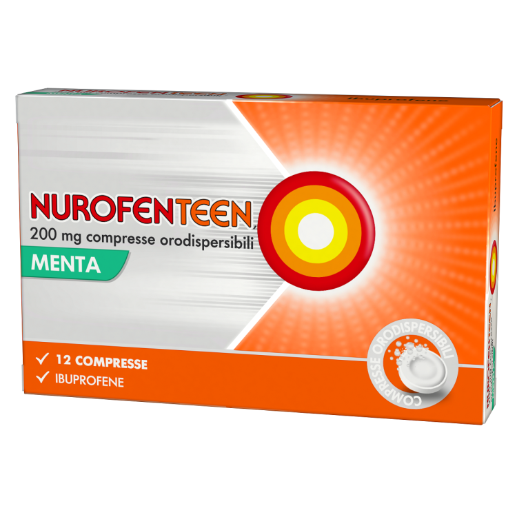 Nurofenteen 12 Compresse Orodispersibili 200 mg Gusto Menta