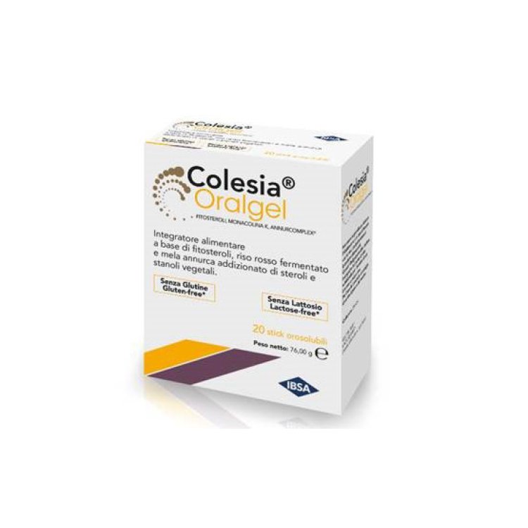 Colesia Oralgel - Integratore alimentare per il controllo del colesterolo - 20 stick orosolubili
