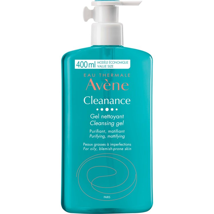 Avene Cleanance Gel - Detergente Purificante per pelli grasse a tendenza acneica - 400 ml