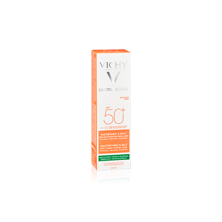 Capital Soleil Trattamento Opacizzante 3 in 1 SPF 50+ - Protezione Solare Molto Alta - 50 ml