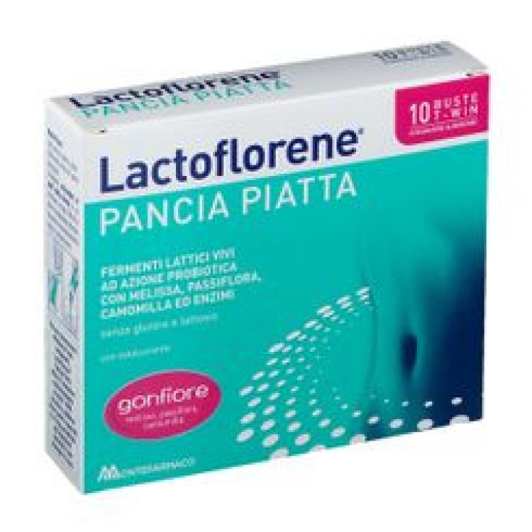 Lactoflorene PANCIA PIATTA - Integratore a base di fermenti lattici vivi - 10 buste