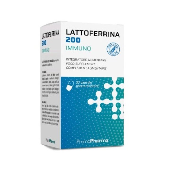 Lattoferrina 200 Immuno - Integratore alimentare a base di Lattoferrina 200mg - 30 Capsule