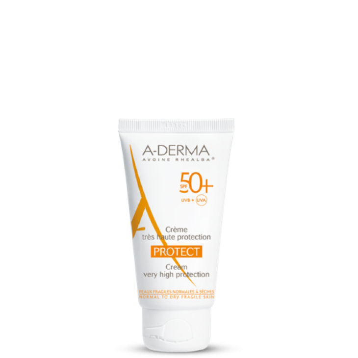 Aderma Protect Crema Pelle Normale e Secca SPF 50+ Protezione Solare Molto Alta 40ml