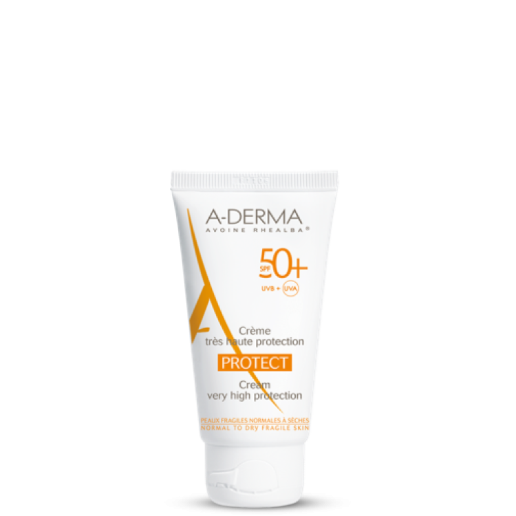 Aderma Protect Crema Pelle Normale e Secca SPF 50+ Protezione Solare Molto Alta 40ml