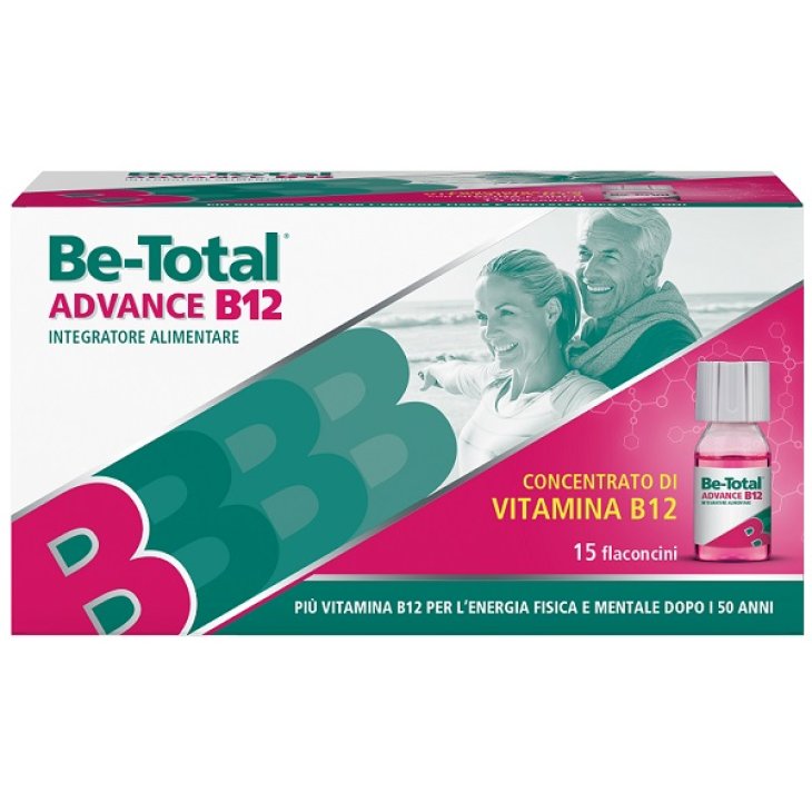 BeTotal Advance B12 - Integratore alimentare per stanchezza fisica e mentale - 15 flaconcini