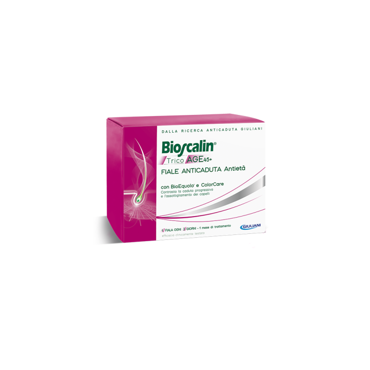 Bioscalin Tricoage 50+ Fiale Anticaduta Ridensificanti - Per capelli diradati e per donne over 50 - 10 Fiale Anticaduta