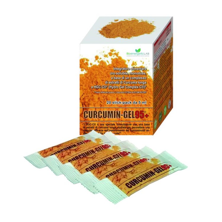 Curcumin Gel 95+ - Integratore alimentare a base di curcuma - 20 bustine orosolubili