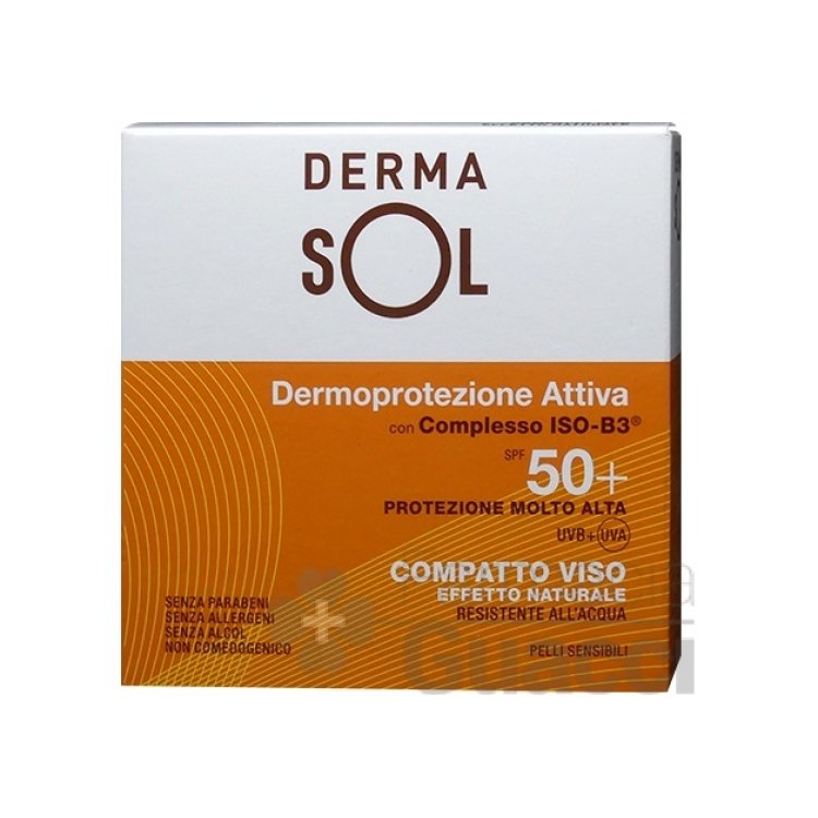 Dermasol Compatto Viso SPF50+ Crema Compatta Effetto Naturale - Protezione Solare Molto Alta - 10 g
