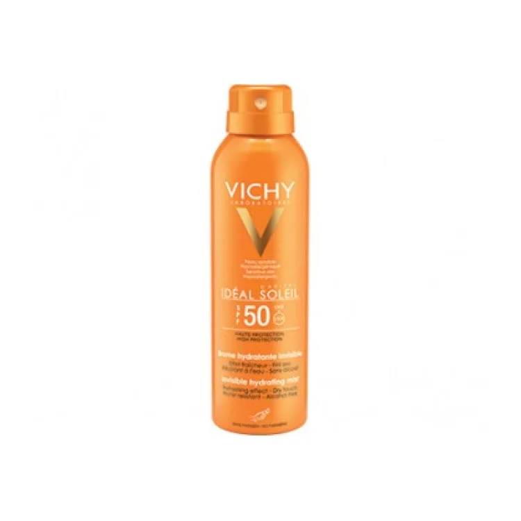Vichy Ideal Soleil Spray Viso Invisibile SPF50 - Protezione solare molto alta per il viso - 75 ml