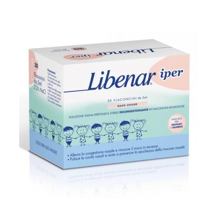 LIBENAR Iper 30 Flaconcini monodose soluzione fisiologica ipertonica sterile 5 ml
