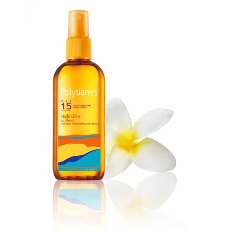 Les Polysianes Spray Olio Secco SPF 15 Protezione Solare Media 150 ml