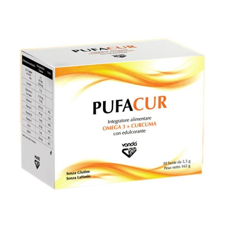 PUFACUR - Integratore a base di Omega 3 e Curcuma - 30 buste