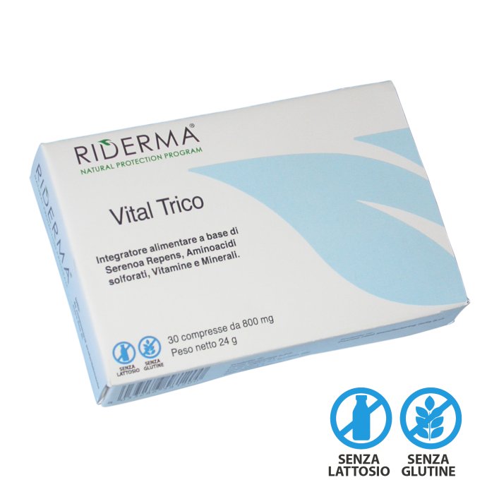 RIDERMA Vital Trico Integratore Alimentare Anticaduta 30 Compresse 