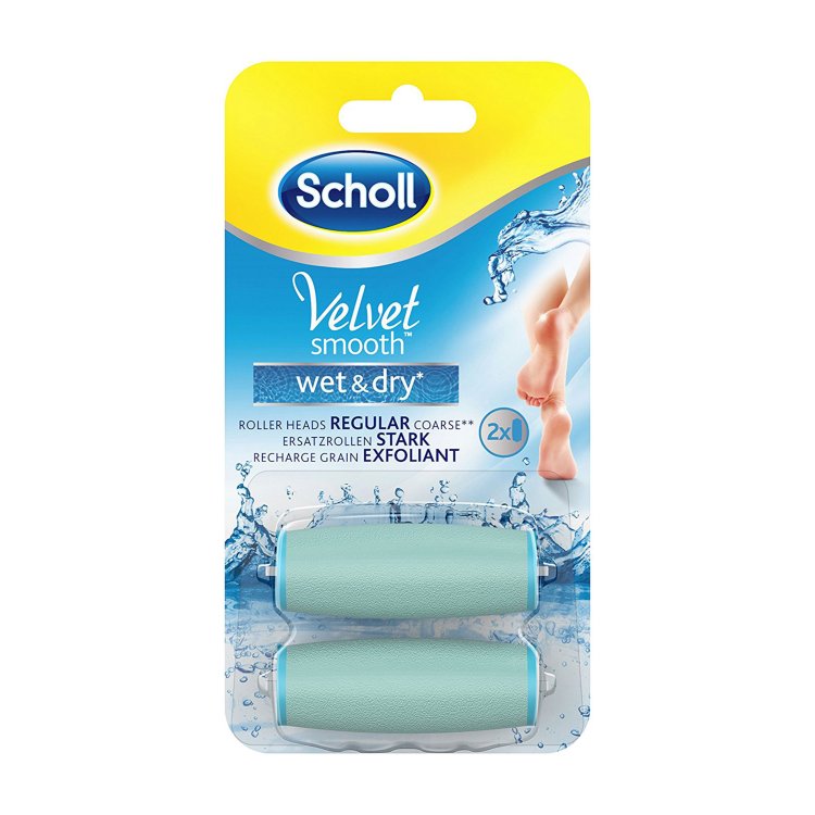 Scholl Velvet Smooth Wet And Dry Ricarica 2 Testine di Ricambio