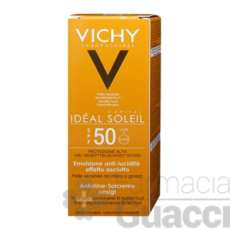 Ideal Soleil Crema viso Dry Touch SPF 50 Protezione solare molto alta 50 ml