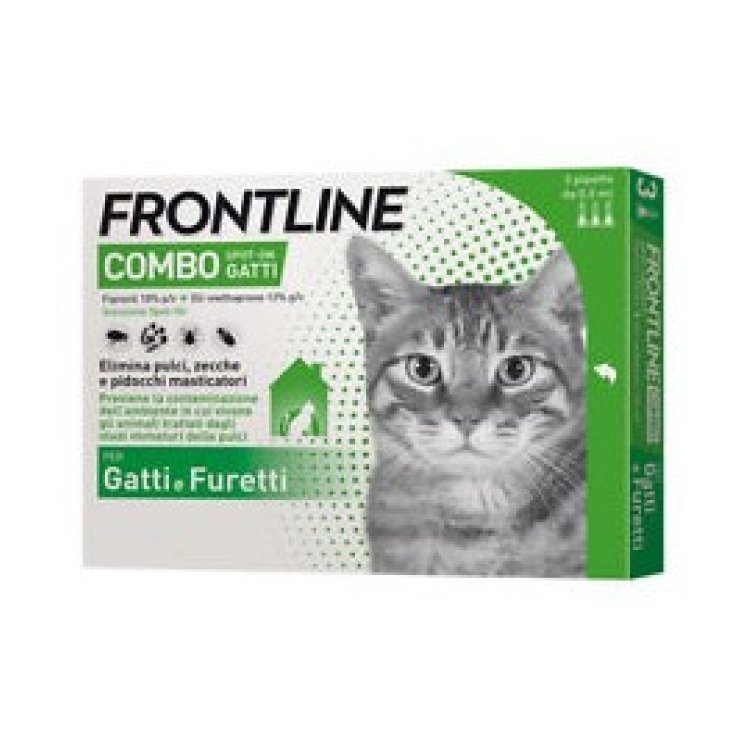 Frontline Combo Gatti - Pipette antiparassitarie - 3 Pipette monodose da 0,5 ml