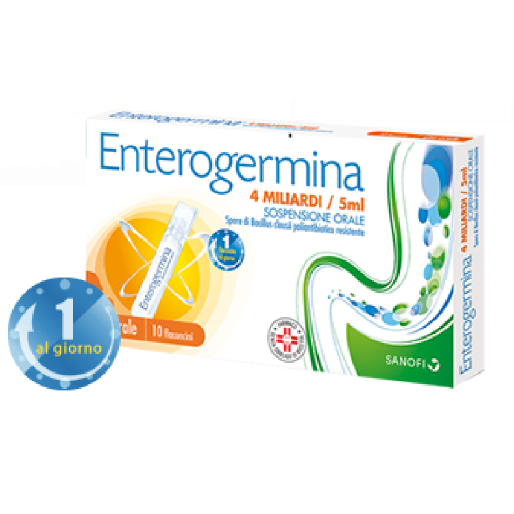Enterogermina 4 Miliardi - Equilibrio della flora batterica intestinale - 20 flaconcini