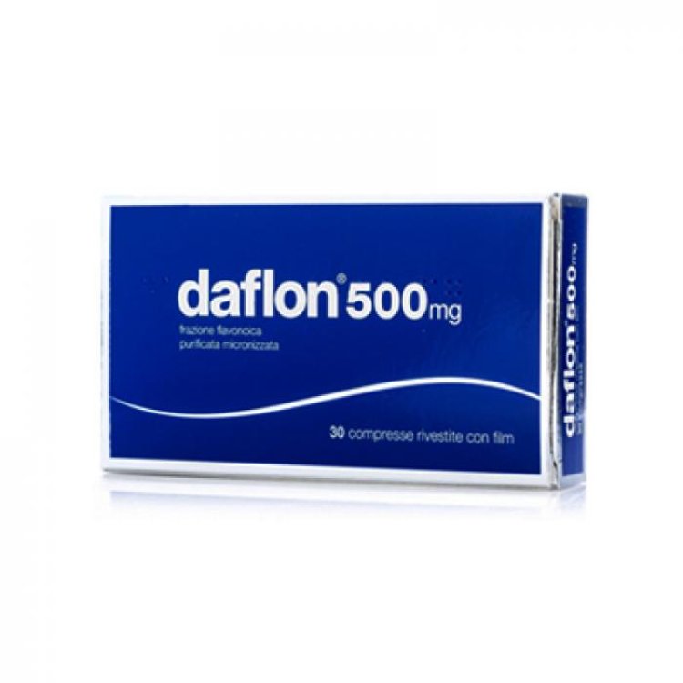Daflon - Trattamento di emorroidi e fragilità capillare - 30 compresse rivestite - 500 mg