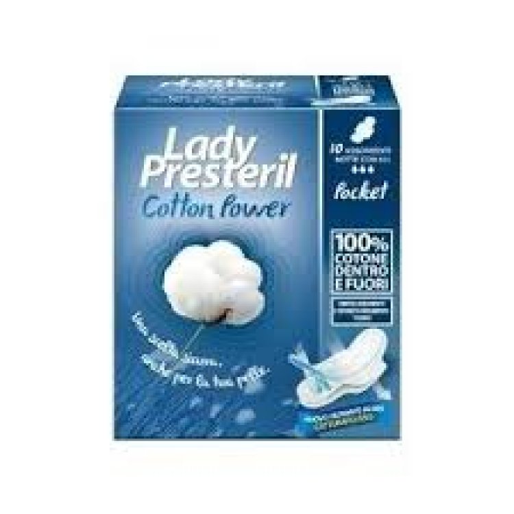 Lady Presteril Pocket 10 Assorbenti Notte con Ali Ripiegati