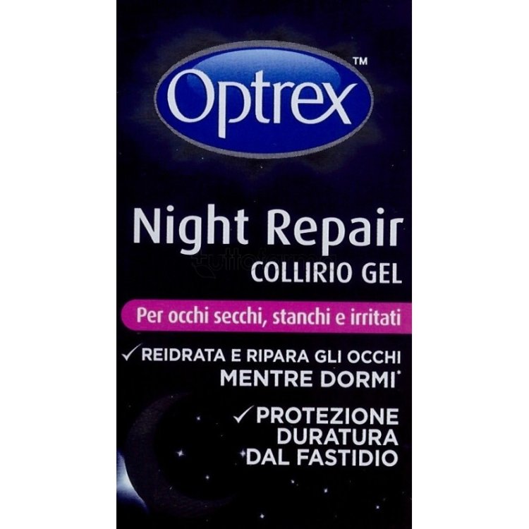 Optrex Night Repair Collirio Gel per occhi secchi stanchi irritati notte 10 ml