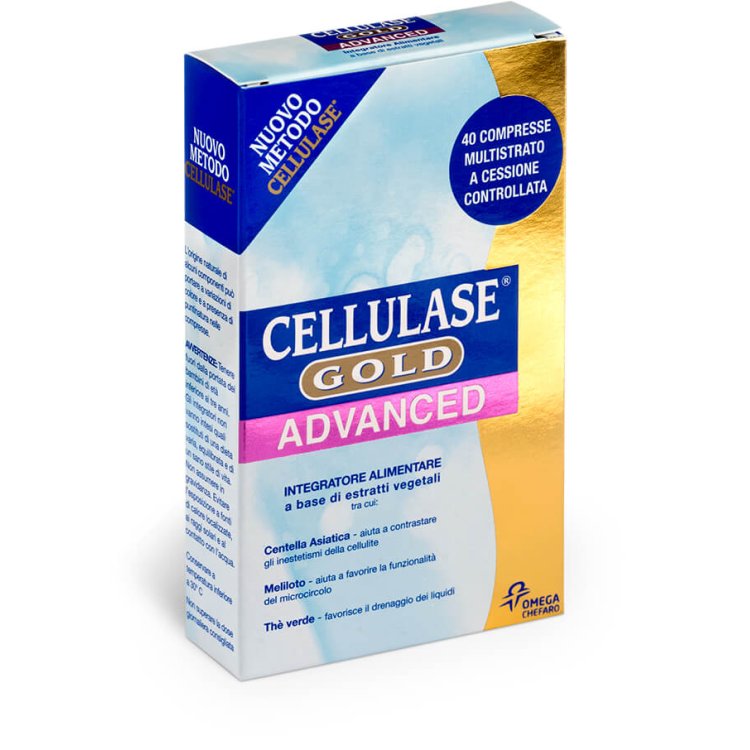Cellulase Gold Advanced - Integratore alimentare per il trattamento della cellulite - 40 compresse