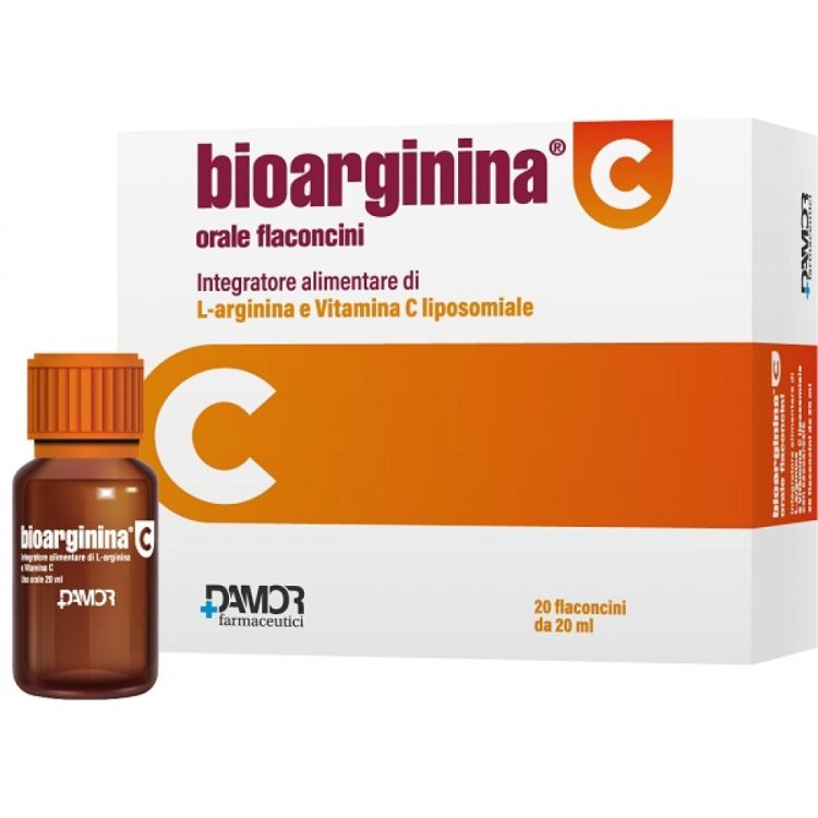 Bioarginina Orale con Vitamina C - Integratore per le difese immunitarie - 20 Flaconcini