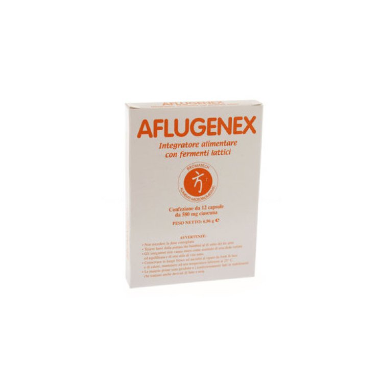 Aflugenex - Integratore per l'equilibrio della flora batterica intestinale - 12 capsule