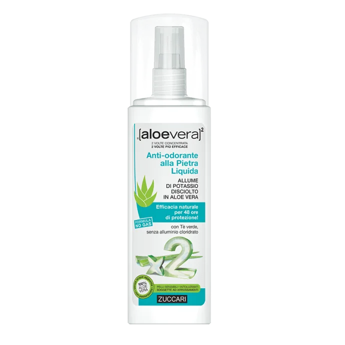 Aloevera 2 Anti-odorante alla Pietra Liquida - Efficacia naturale per 48 ore di protezione - 100 ml
